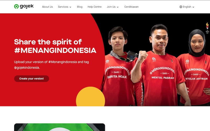 Gojek's Site Rebranding 2019