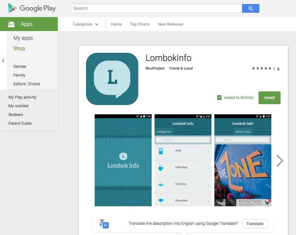 Lombok Info App